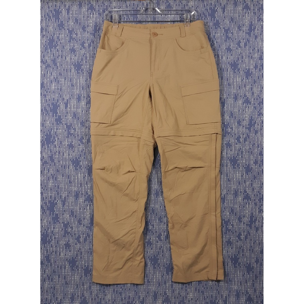 REI Hiking Cargo Convertible Pants Womens Size 10 30 x 29 Tan Outdoor Stretch